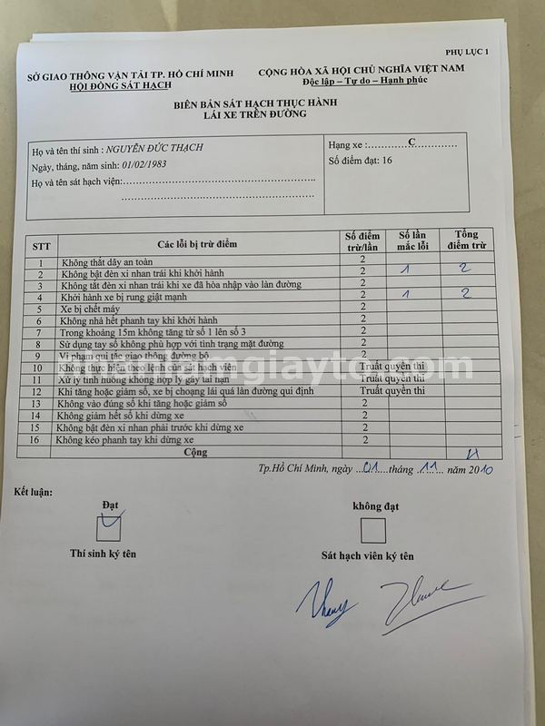 làm bằng lái xe giả không cọc