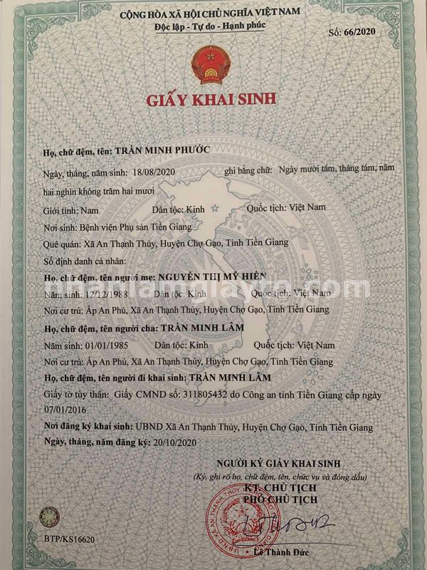 dịch vụ làm giấy khai sinh giả